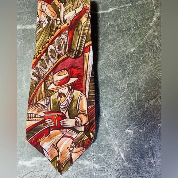 VTG 100% silk “The Beatles” rocky raccoon men’s 90s tie - Picture 1 of 6